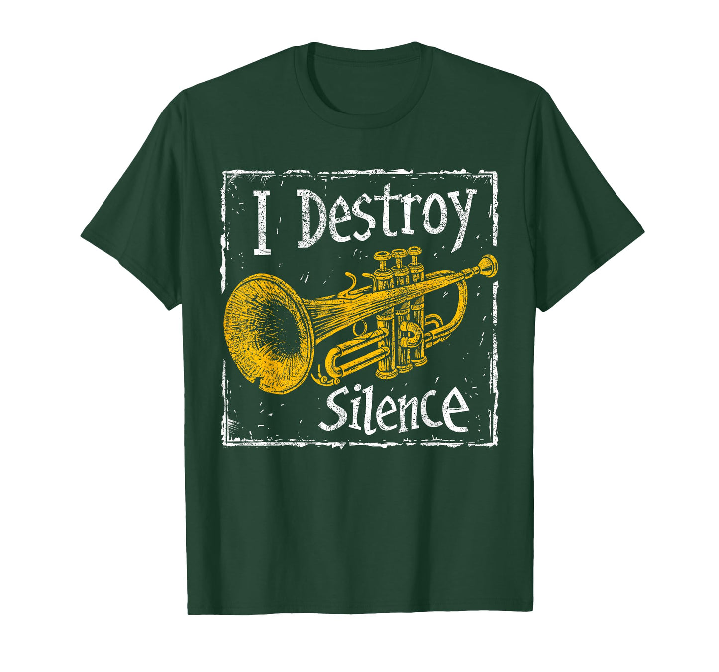 Trumpet Player - I Destroy Silence - Trumpet T-Shirt