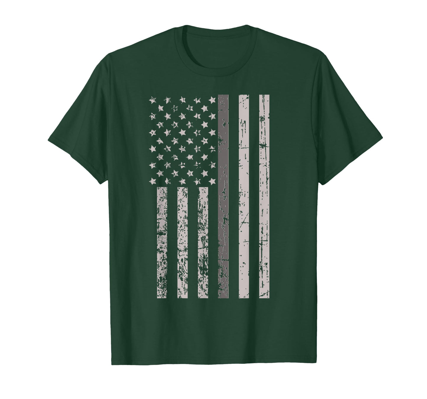 Corrections Officer Gifts Shirt Flag Thin Silver Gray Line T-Shirt
