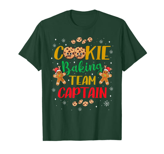Cute Cookie Baking Team Captain Holiday Cook Fun Bake Cakes T-Shirt