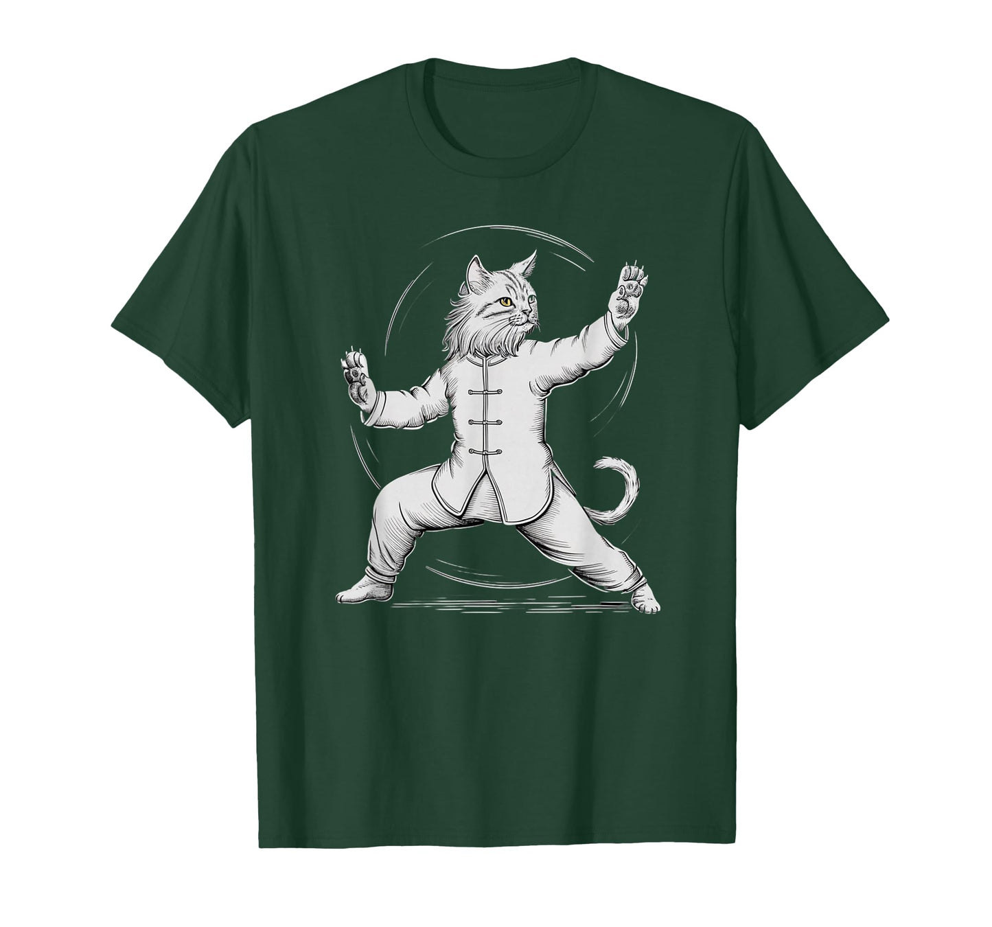 Life Happens Tai Chi Helps Funny Yin Yang Tai Chi Cat T-Shirt