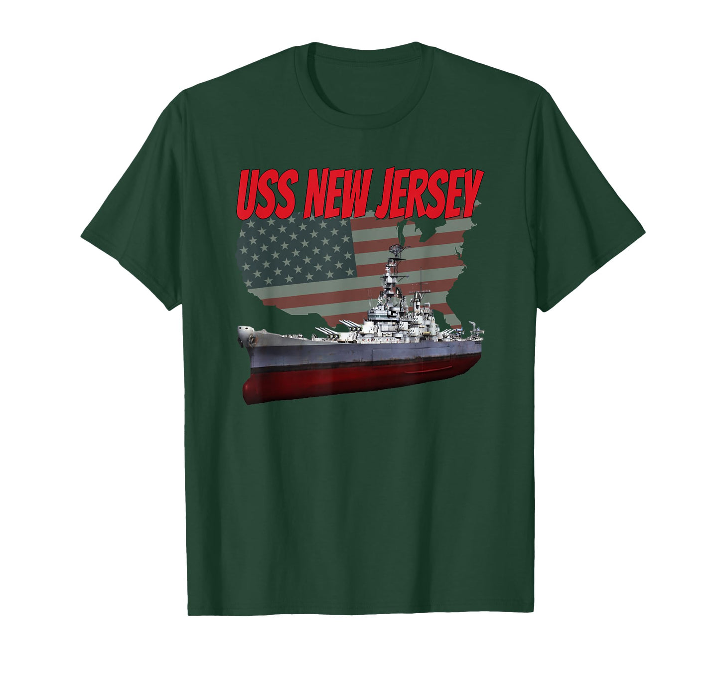 WW2 Battleship USS New Jersey BB-62 World War 2 Ship Boys T-Shirt