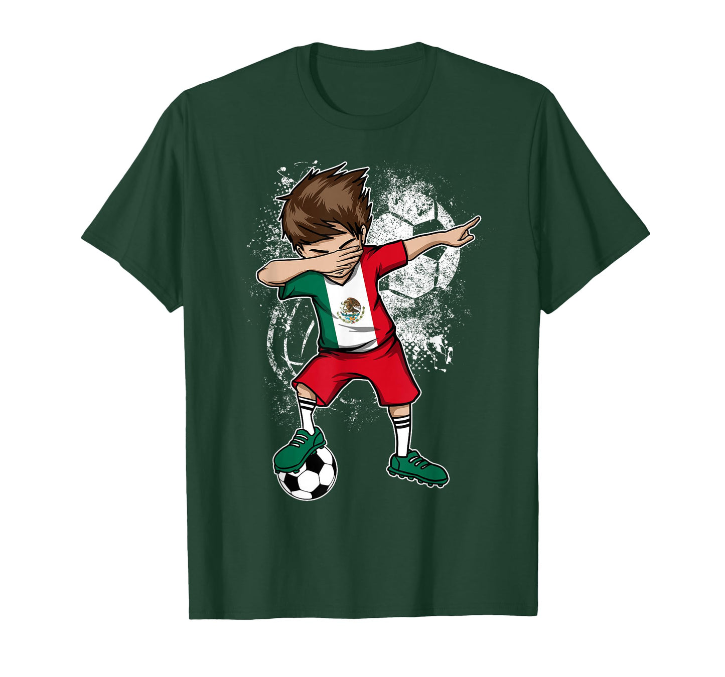 Dabbing Boy Mexico Soccer Shirt Jersey Mexican Football Tee T-Shirt