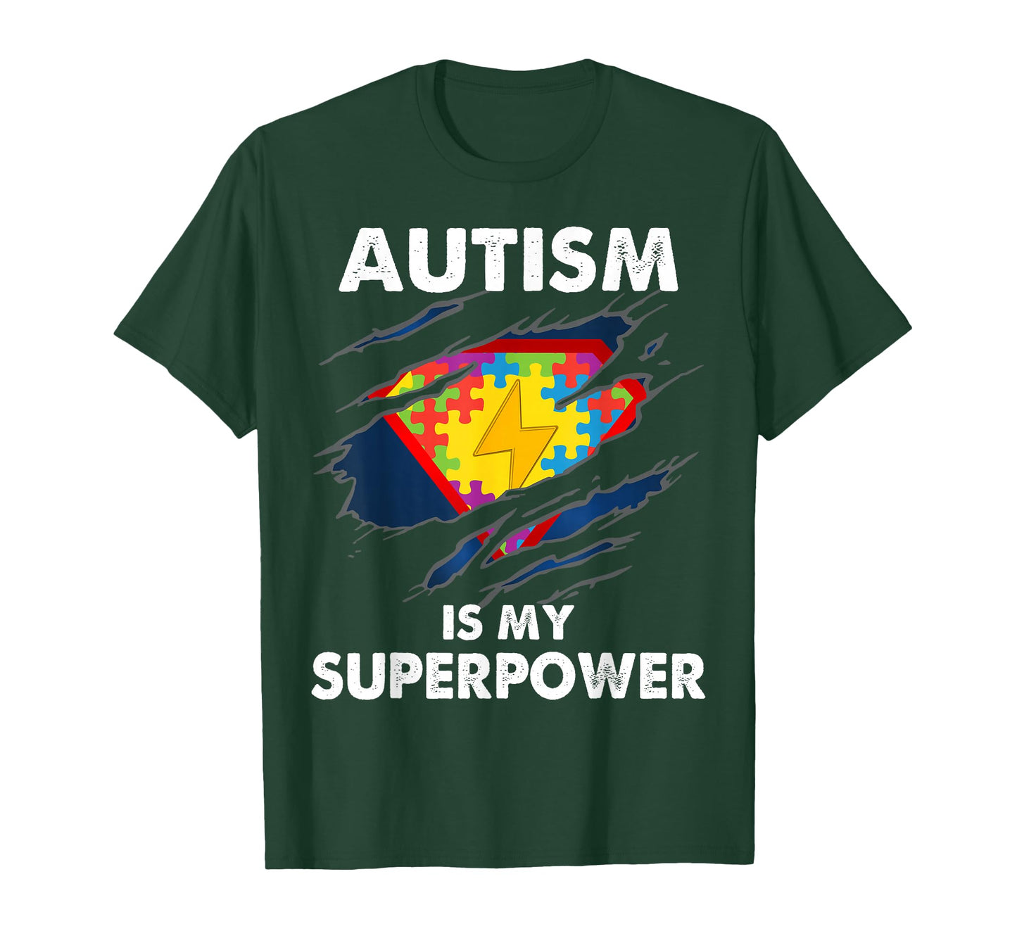 Autism is My Super Power Superhero Autism Awareness T-Shirt
