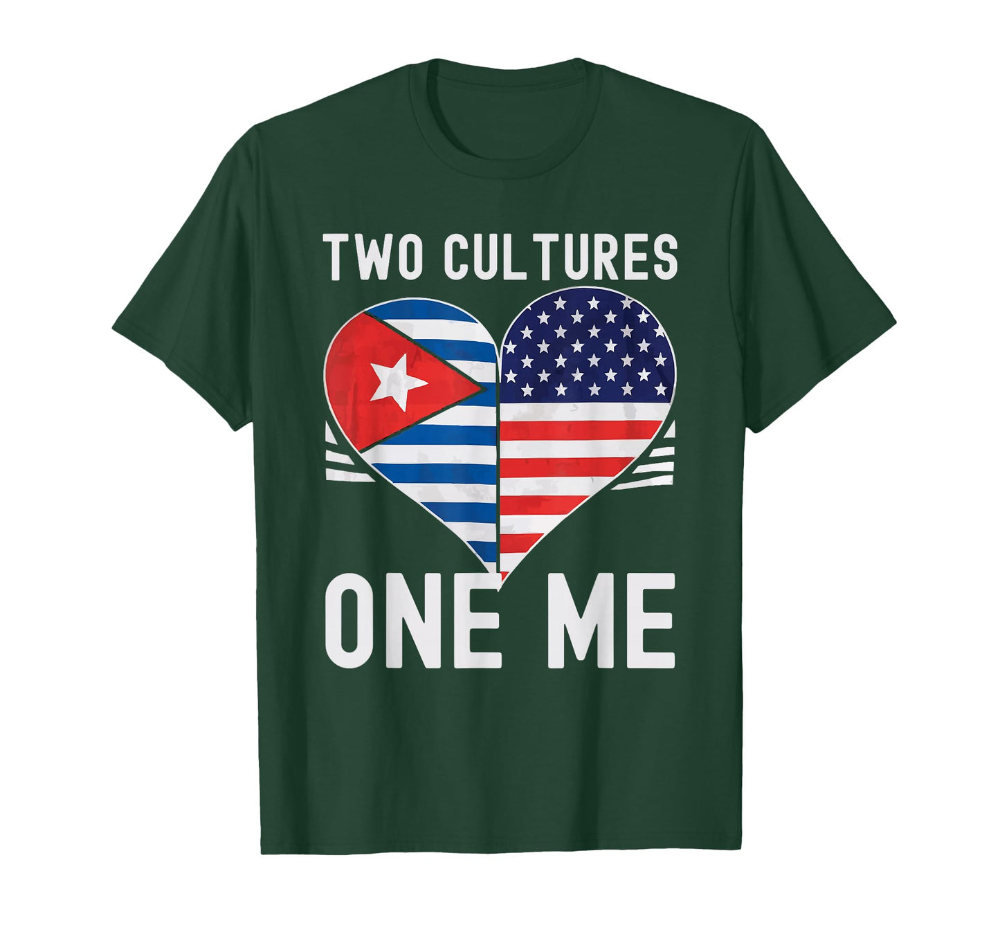 Half Cuban Half American USA Flag Cuba America T-Shirt