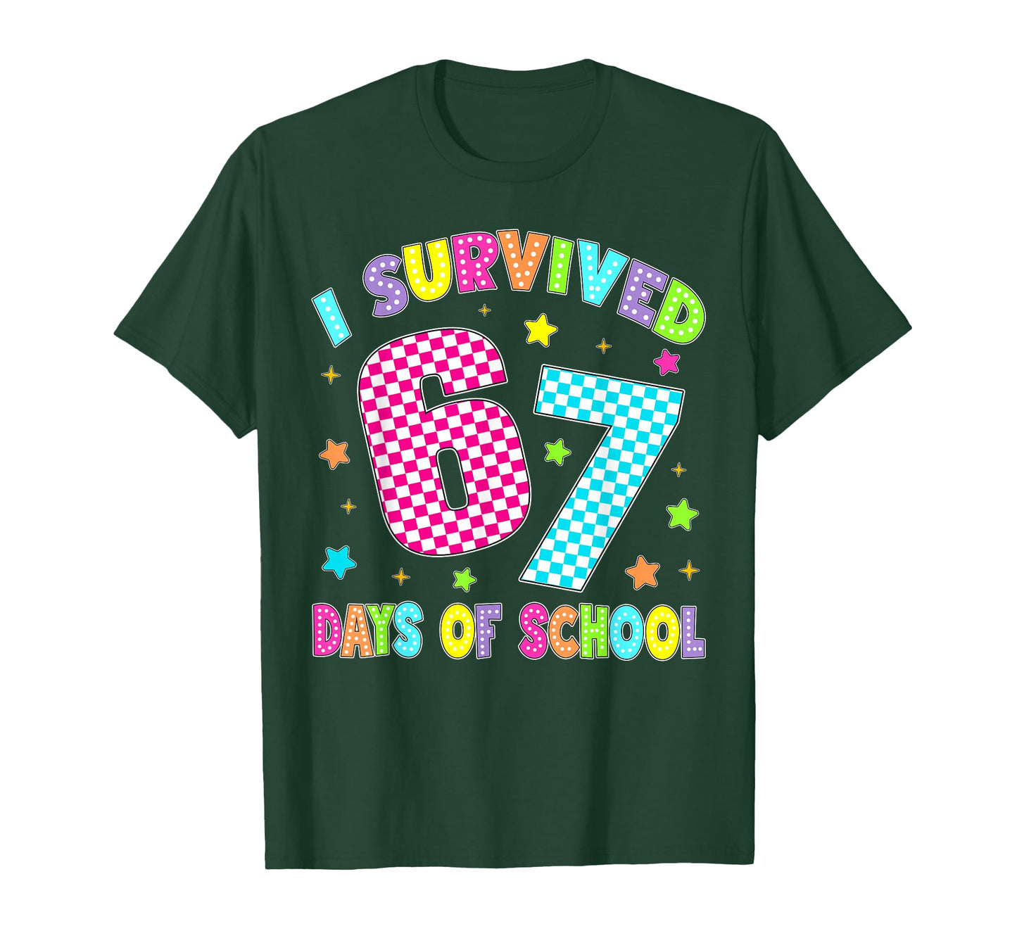I Survived 67 Days of School Six Seven 67 Meme Slang Kids T-Shirt