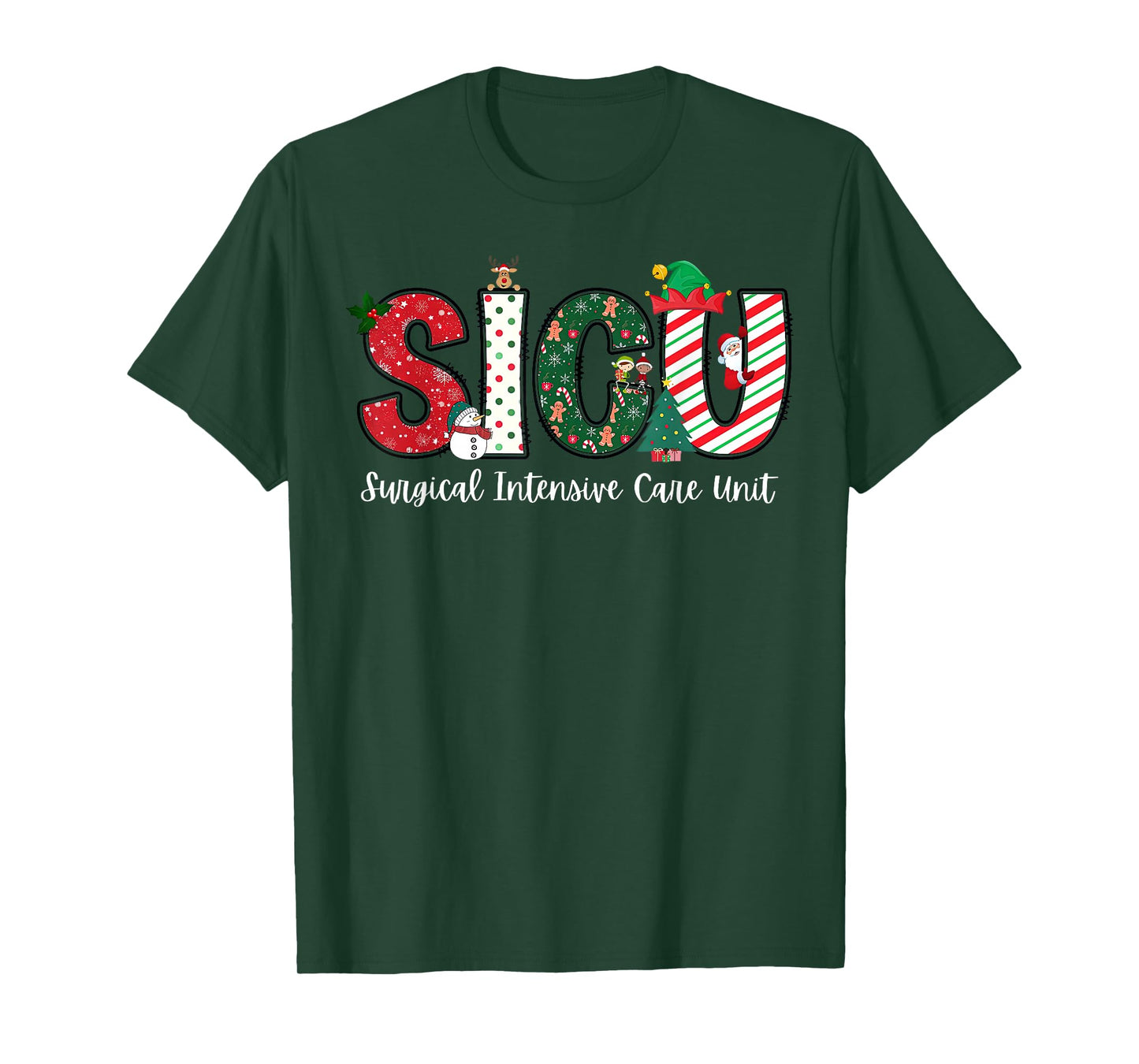Christmas Surgical Intensive Care Unit SICU Nurse Holiday T-Shirt