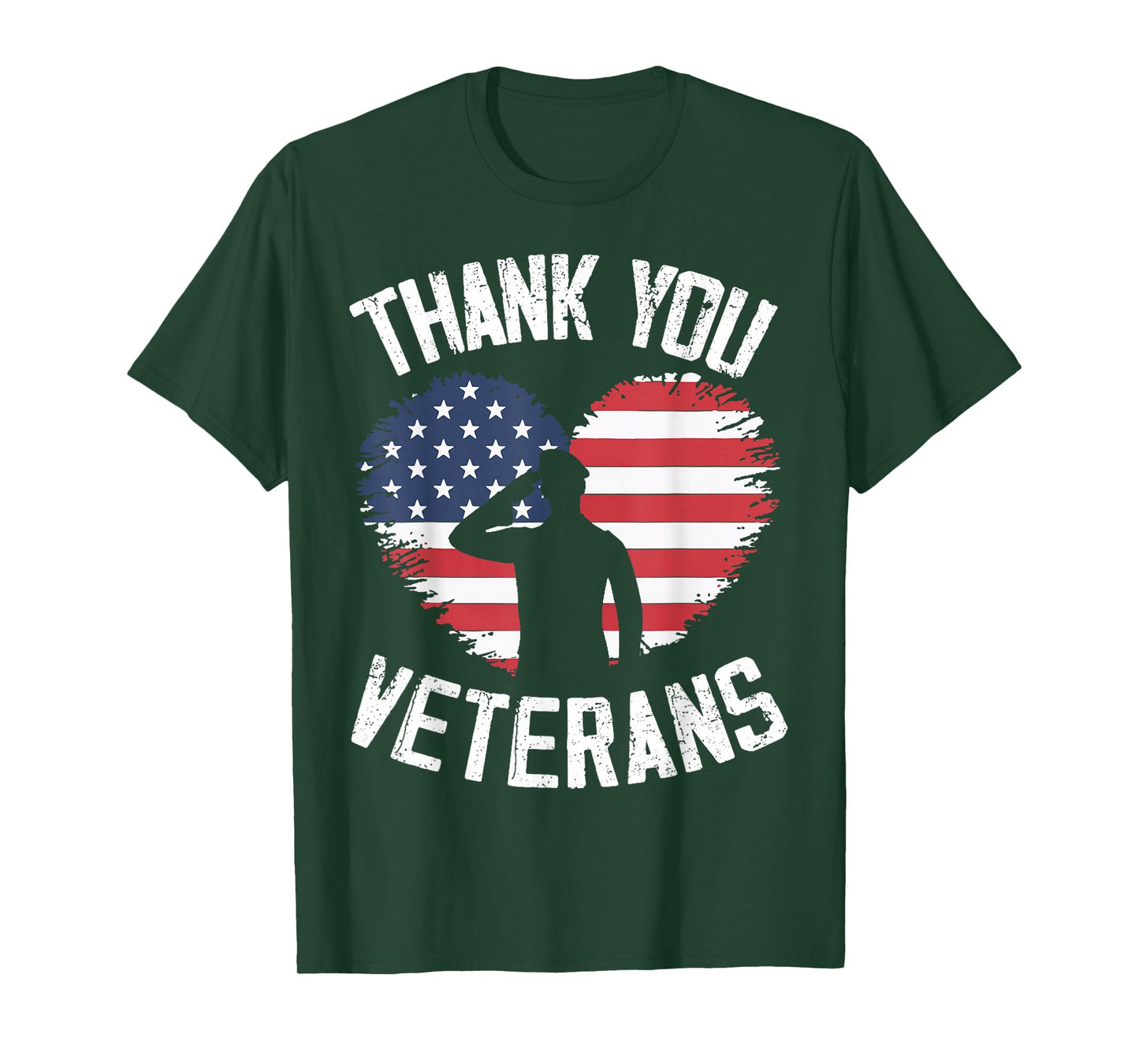 Thank You Veterans Patriotic American Flag Veterans Day T-Shirt