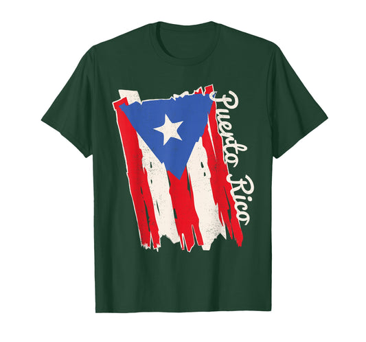 Puerto Rico Flag Hispanic Heritage Month Boricua Rican Retro T-Shirt