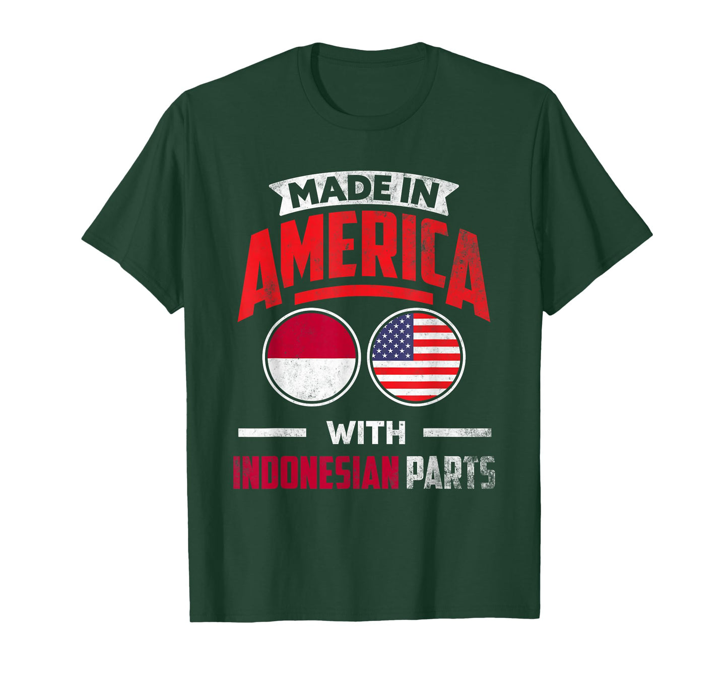 Made In America With Indonesian Parts Indonesia Pride T-Shirt