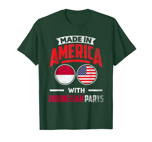 Made In America With Indonesian Parts Indonesia Pride T-Shirt