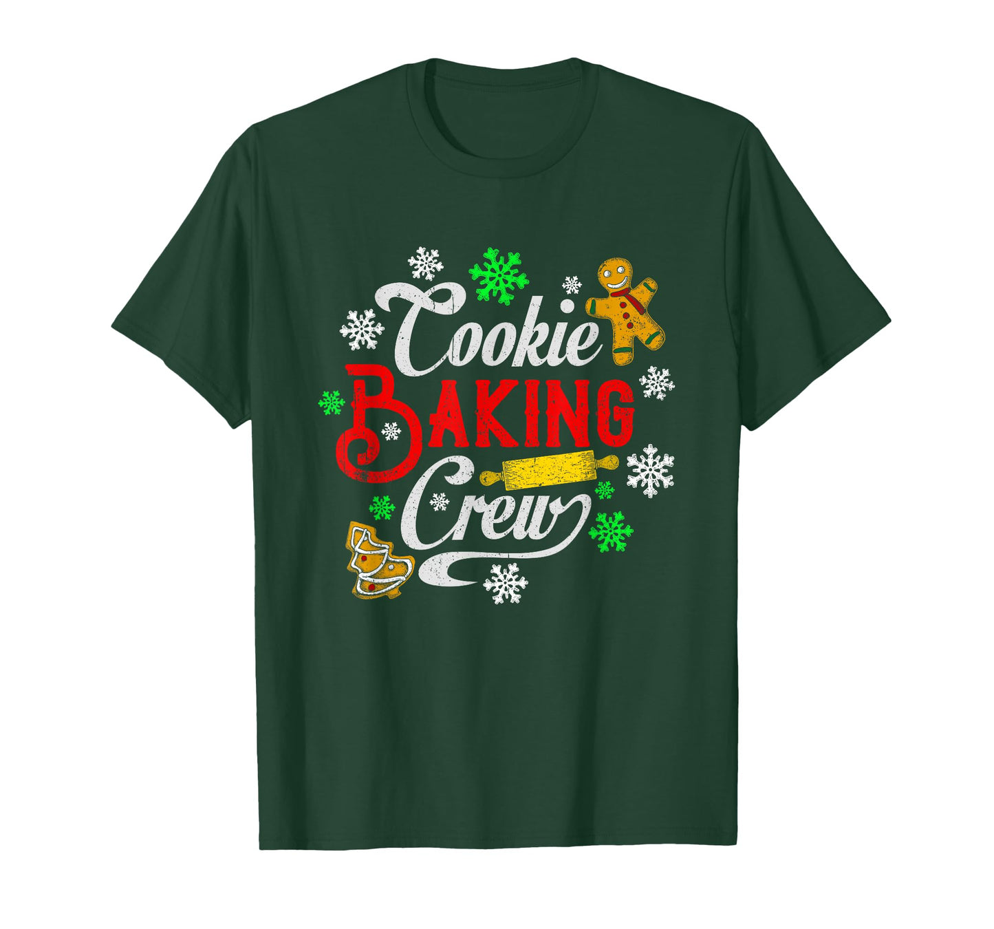 Cookie Baking Crew Christmas Baker Gingerbread Cookies T-Shirt