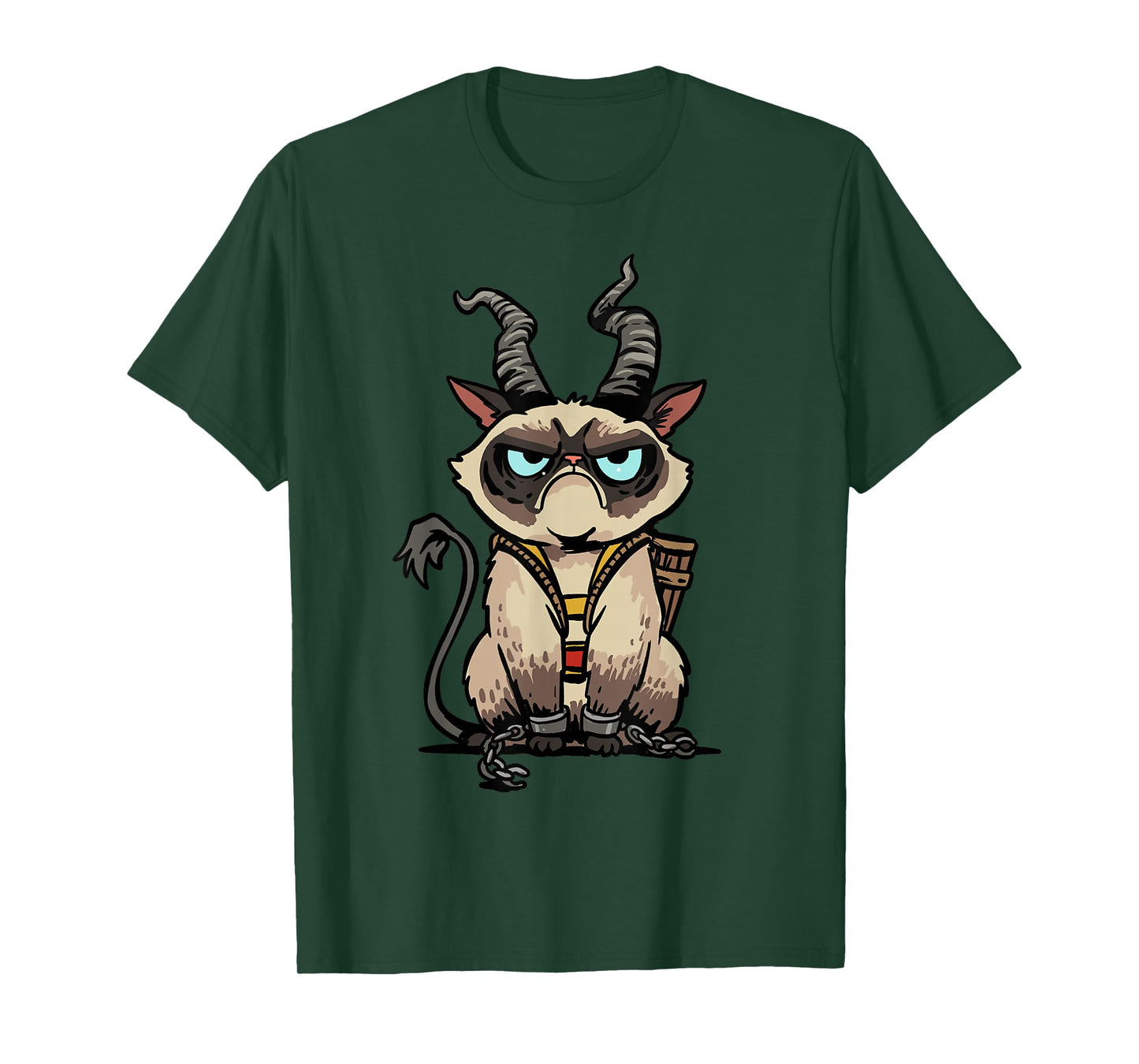 Krampus Cat Christmas Evil Monster Jolly Kitten Creepy Xmas T-Shirt