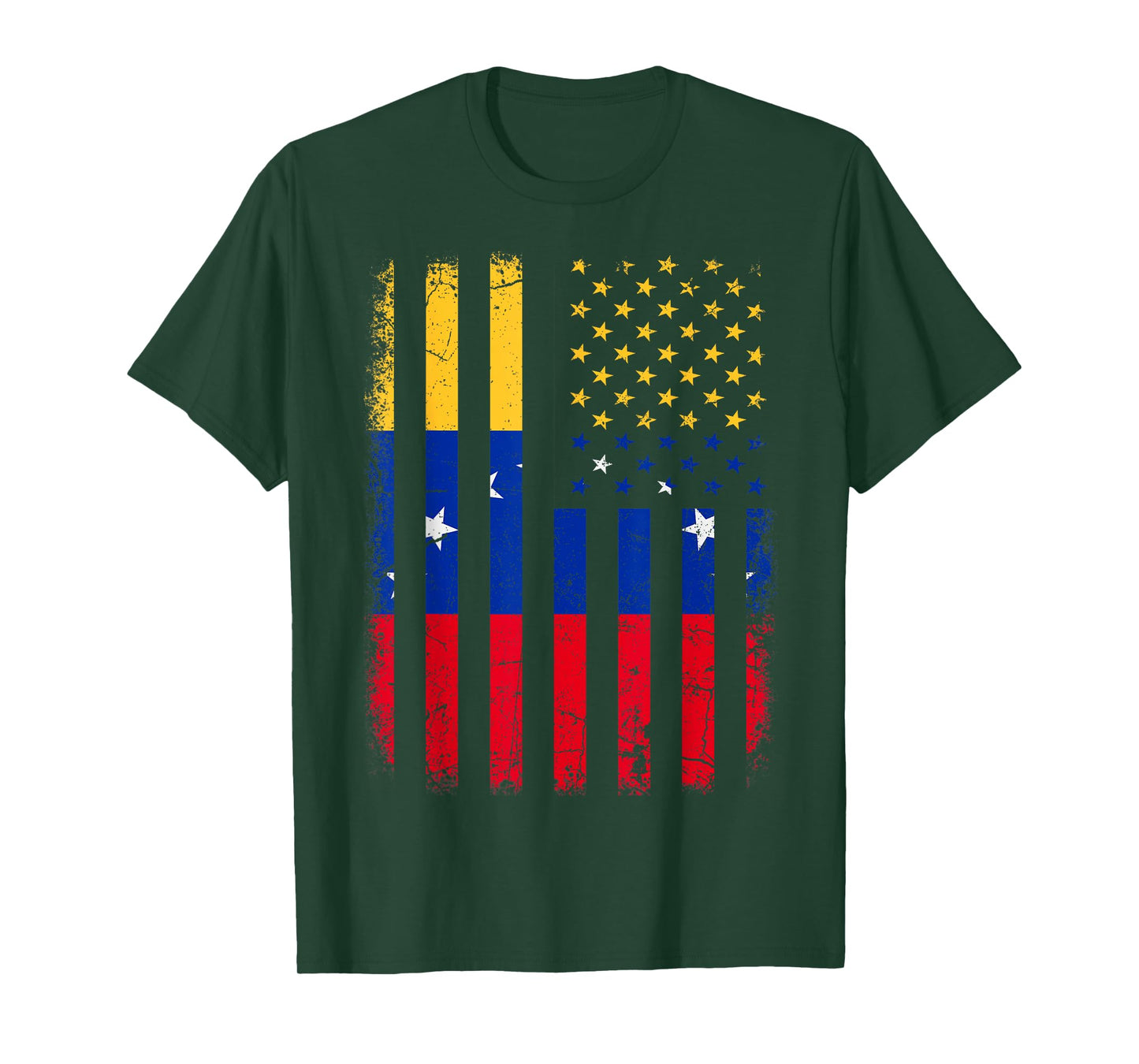 Venezuelan American Flag Venezuelan Roots Venezuela America T-Shirt Small