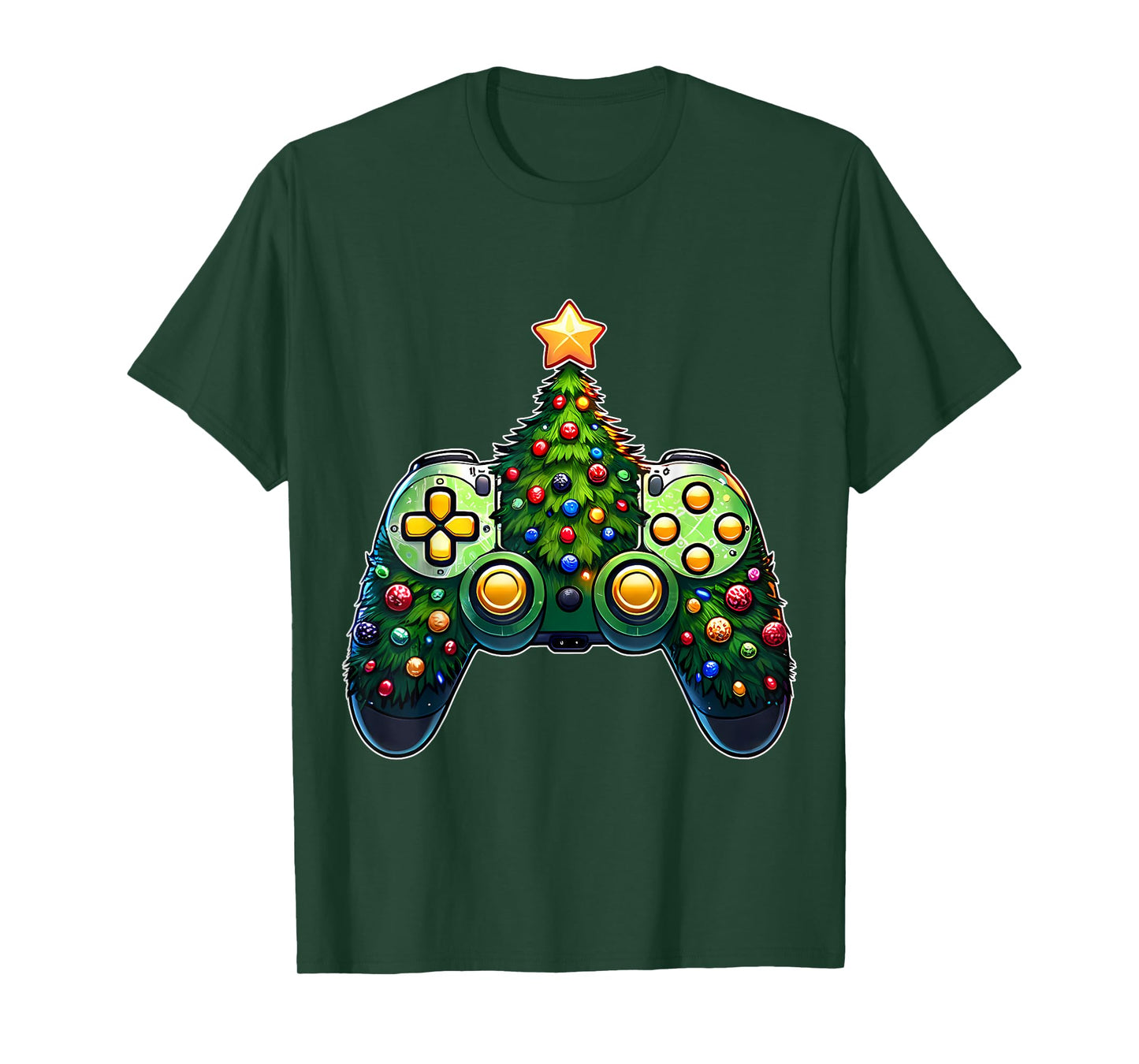 Christmas Gamer T-shirt Gaming Controller Christmas Tree T-Shirt