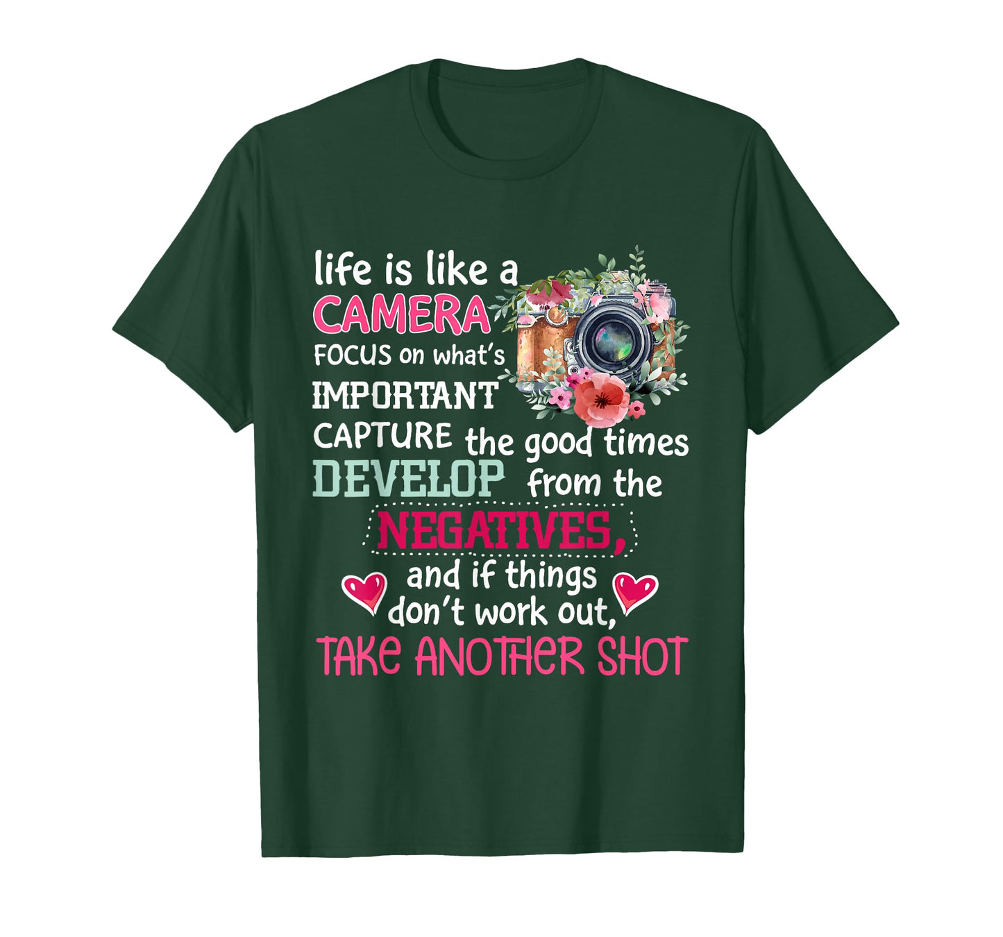 Photographer Photography Cute Life Is Like A Camera T-Shirt