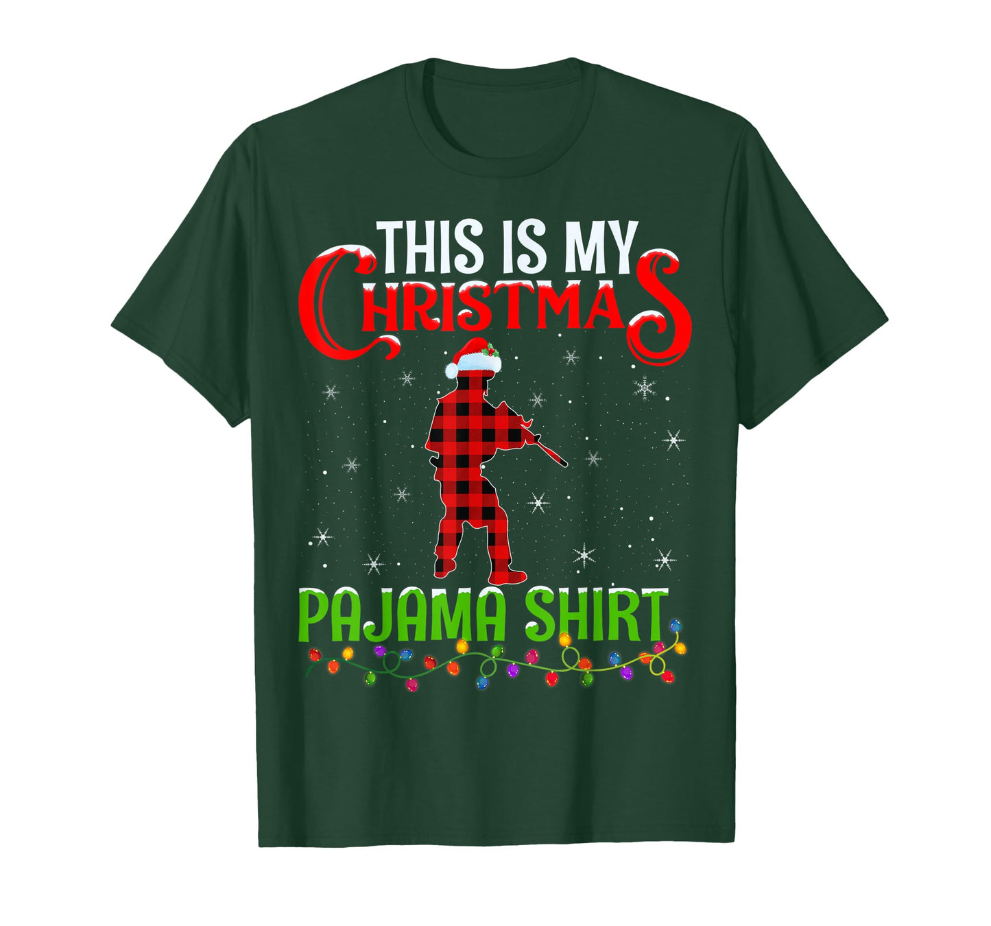 This Is My Christmas Pajama Shirt Airsoft Player Christmas T-Shirt