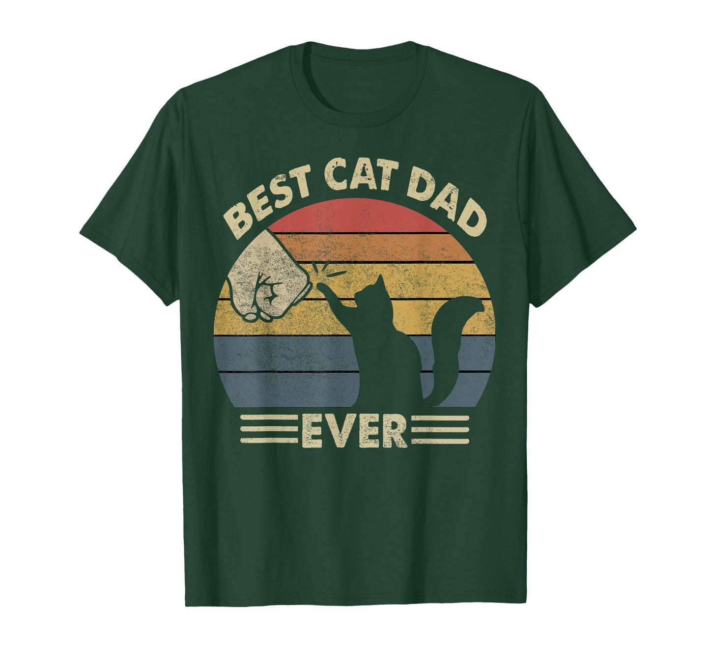 Cat-Shirt Men Best Cat Dad Ever Funny Cat Lover Gift T-Shirt
