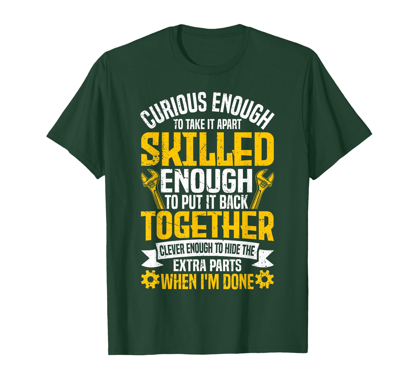 Curious Enough To Take It Apart Car Auto Garage Mechanic Men T-Shirt