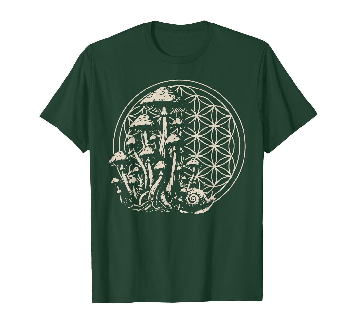 Sacred Geometry Mushroom Mathematicians Spiritual Nature T-Shirt