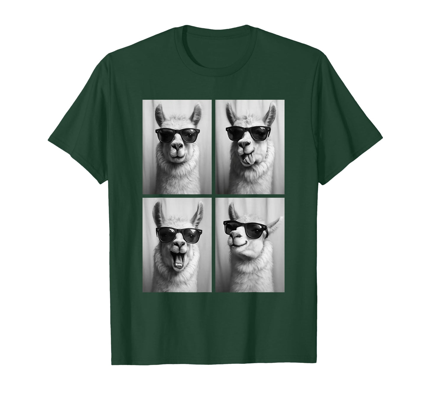 Cool Llamas Sunglasses Jungle Animal Meme Selfie Booth T-Shirt