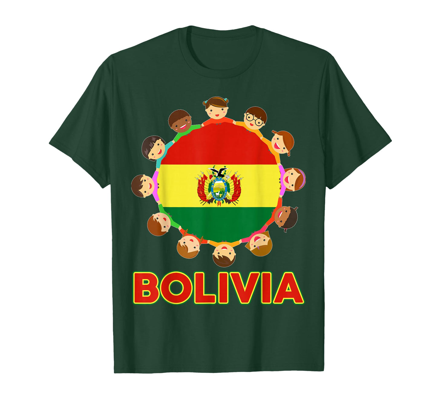 Kids Bolivia Flag Toddler Bolivian Hispanic Heritage Month T-Shirt