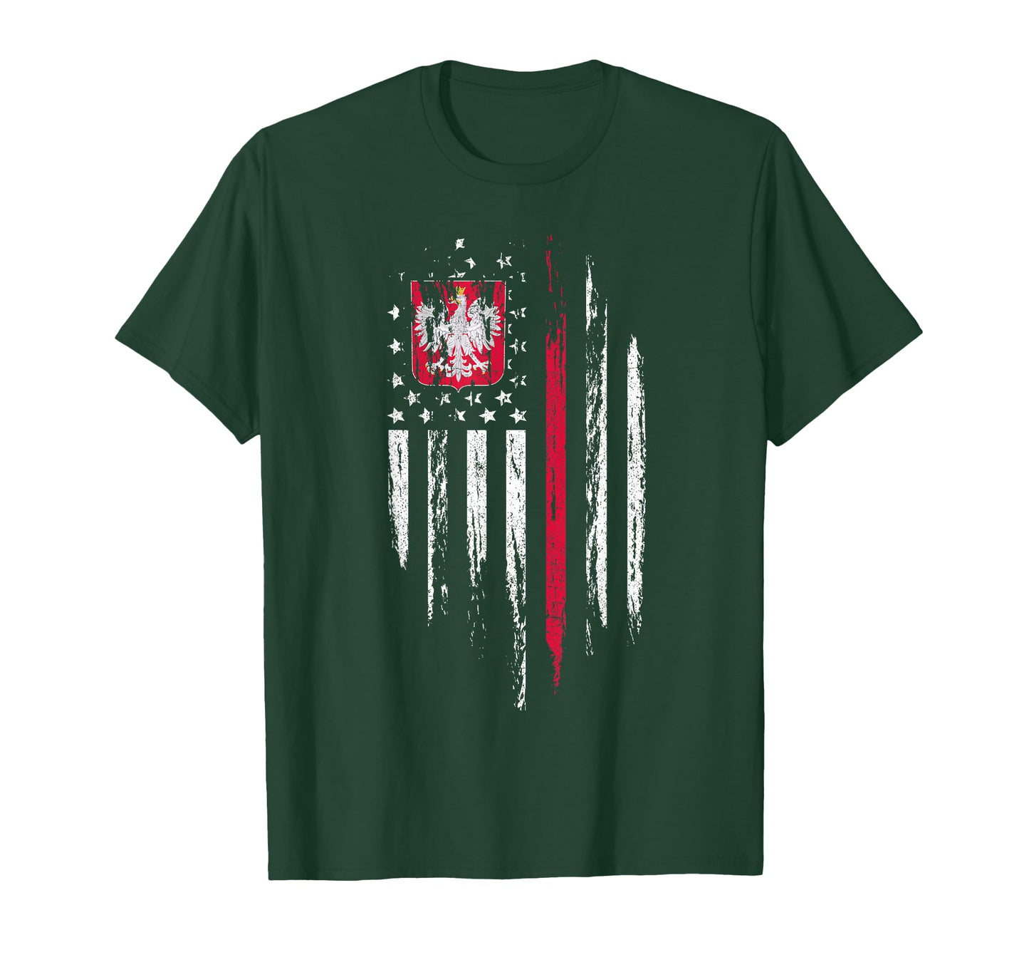 Polish American Flag Combo Poland USA Polska Patriotic Gift T-Shirt
