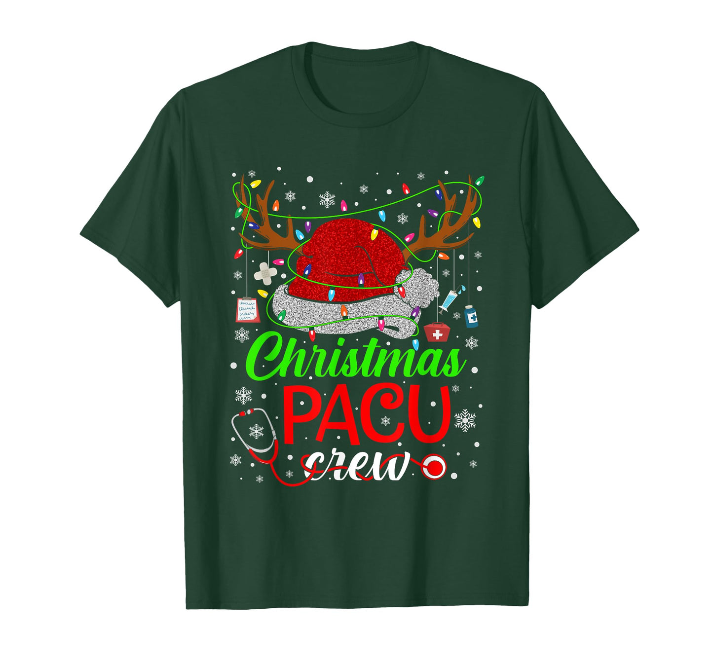 Christmas PACU Nurse Crew Santa Nurse Life Cute Xmas Pajama T-Shirt