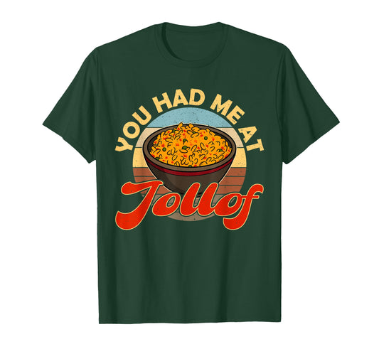 Jollof Nigeria fried food Nigerian flags African root Naija T-Shirt