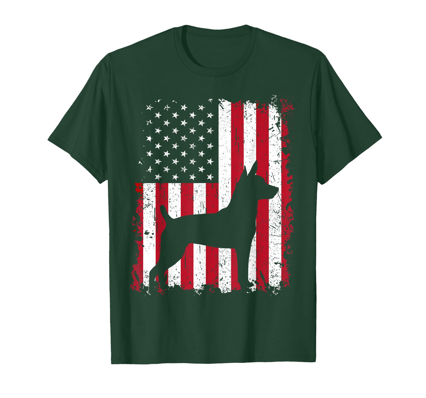 Rat Terrier 4th of July Patriotic American USA Flag Gift T-Shirt