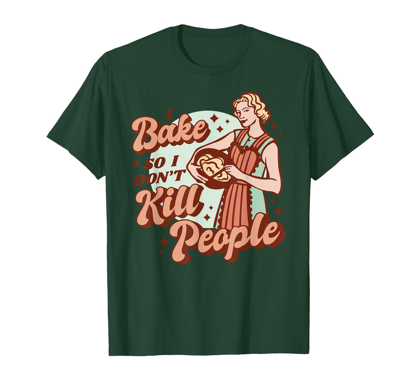 Baking Woman - Funny Retro T-Shirt