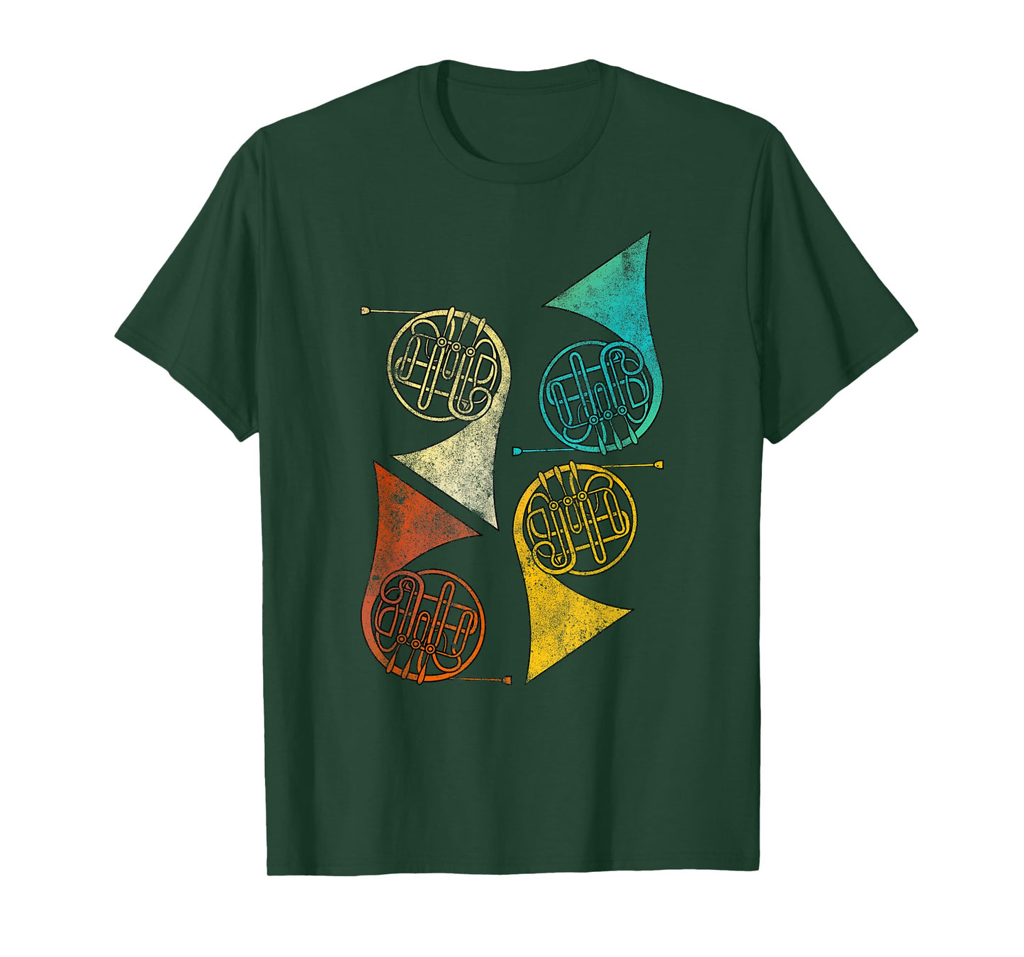 Retro French Horn Shirt - Marching Band Shirt T-Shirt