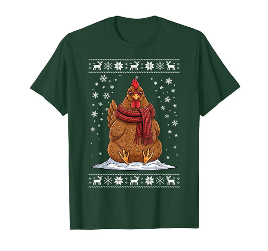 Chicken Ugly Christmas T-Shirt
