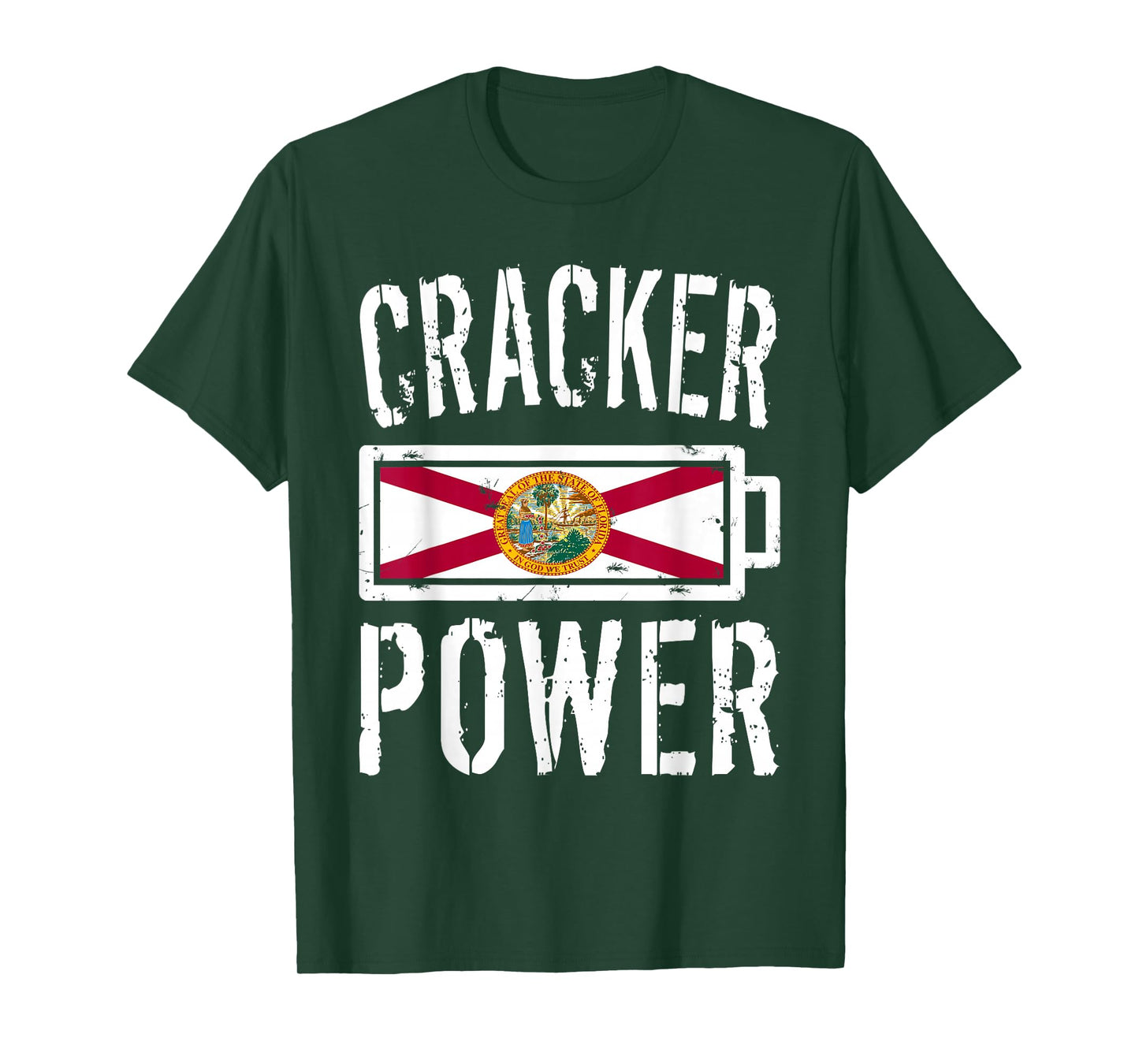 Florida Flag T-Shirt | Cracker Power Battery Proud Tee T-Shirt