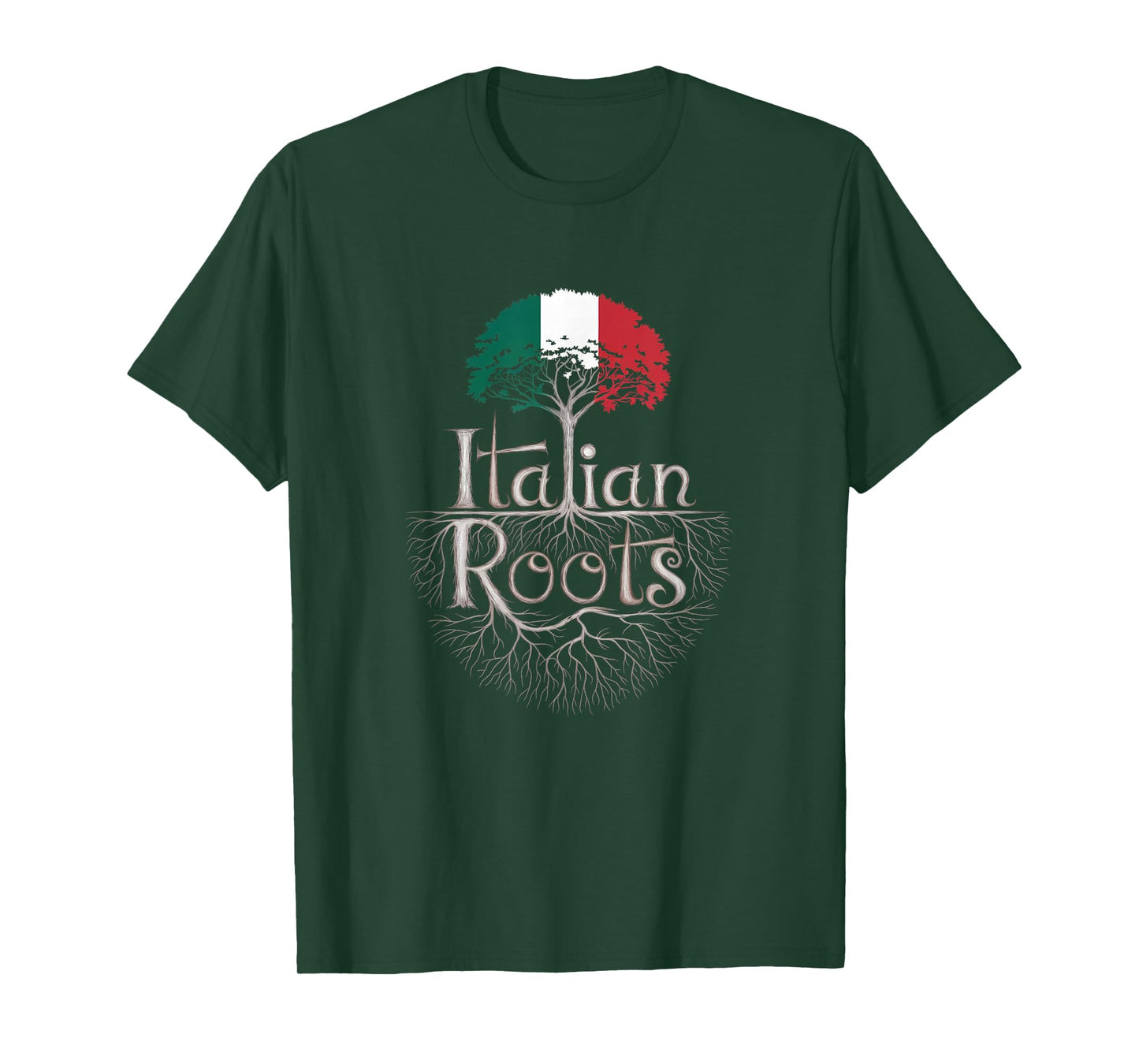 Italian Roots - Italy Flag Colors Family Tree Souvenir T-Shirt