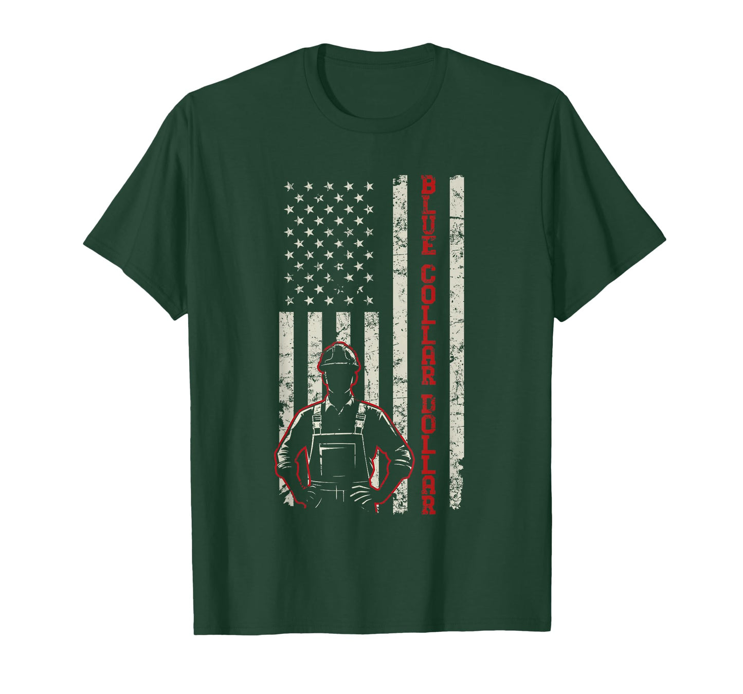 American Worker Labor Day Workwear Blue Collar Dollar T-Shirt