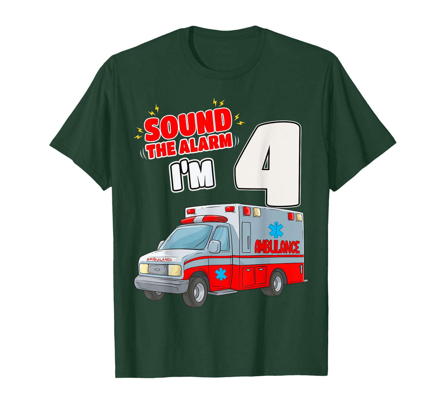 4th Birthday Medical Ambulance EMT 4 Years Old EMS Paramedic T-Shirt