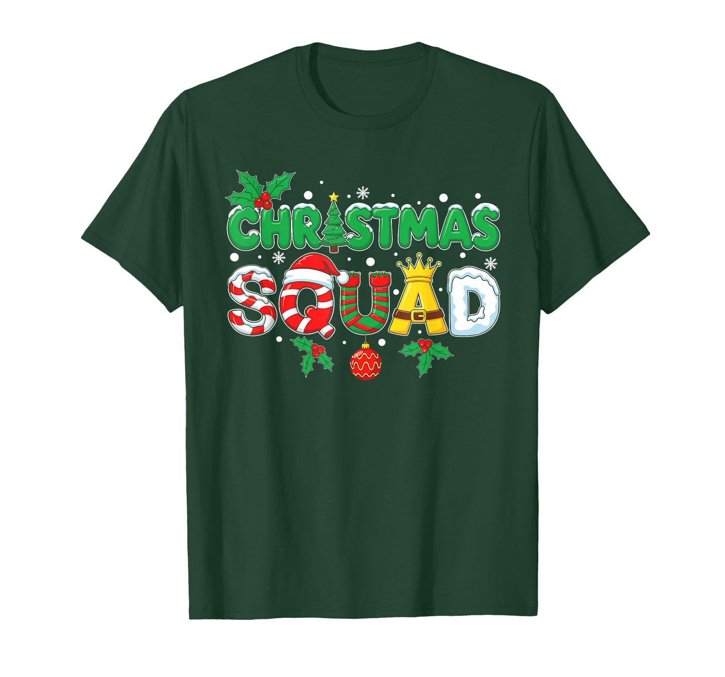 Christmas Squad Santa Dabbing Elf Family Matching Pajamas T-Shirt