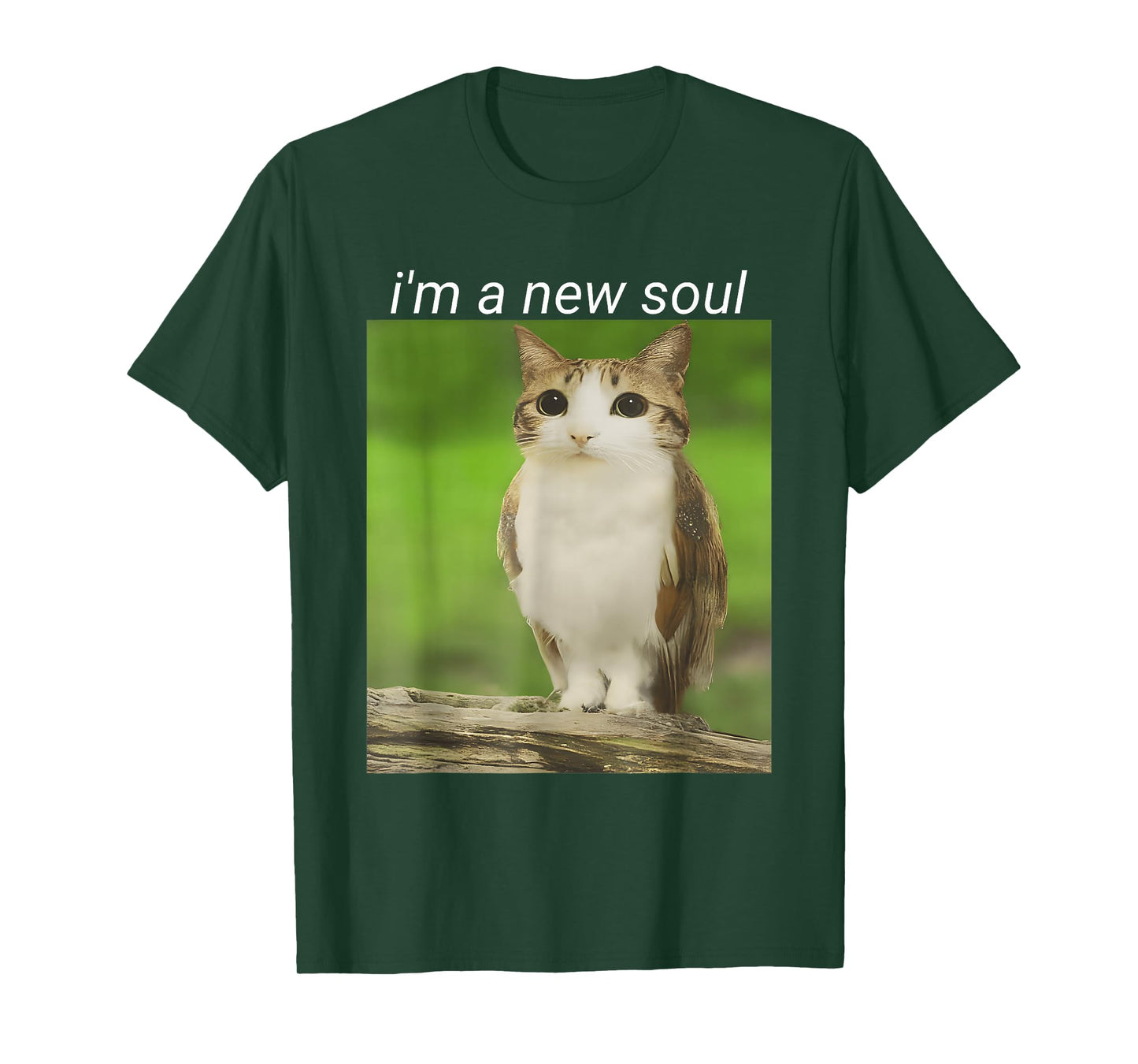 Funny Silly Cat Owl Viral Internet Trendy Meme T-Shirt