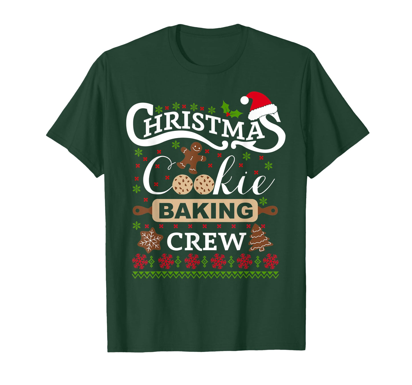 Christmas Cookie Baking Crew T-Shirt funny cook shirt