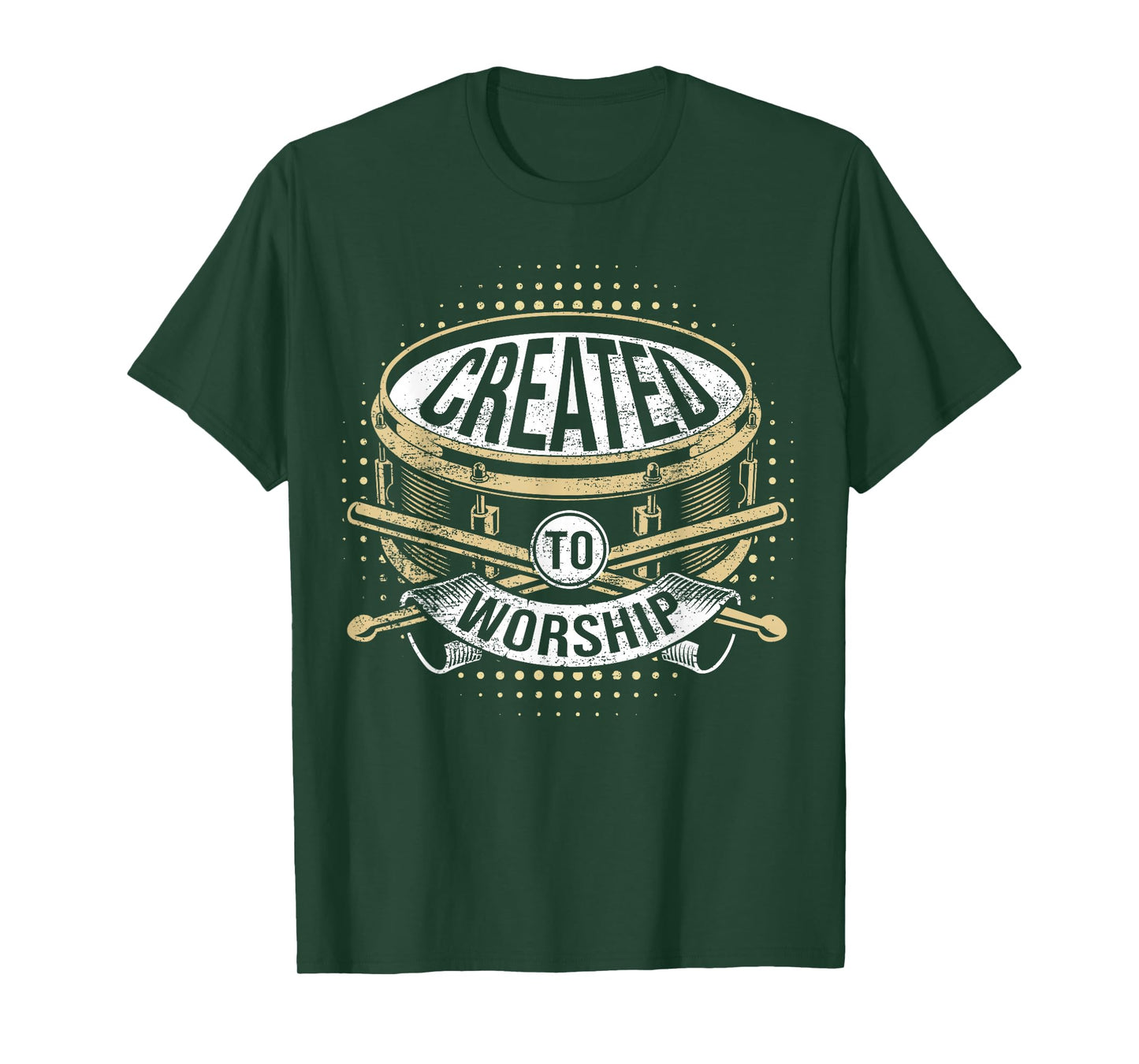 Drummer For Jesus Religious Drummer Gifts Christian Music T-Shirt, Unisex-Adults, Black, Small, Short Sleeve