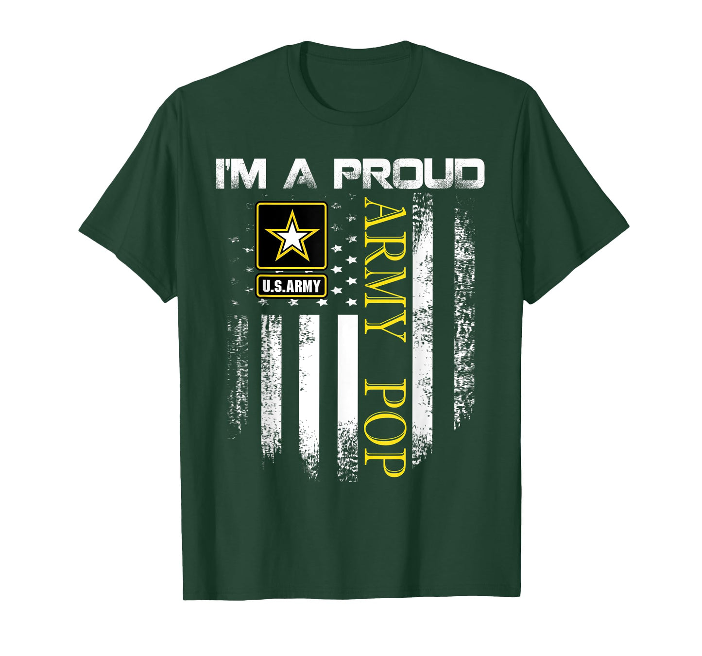 Vintage I'm A Proud Army Pop With American Flag Gift T-Shirt