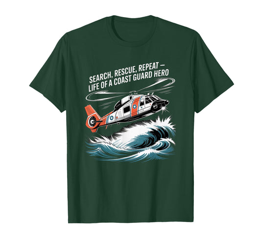 United States Coast Guard Hero American Flag T-Shirt