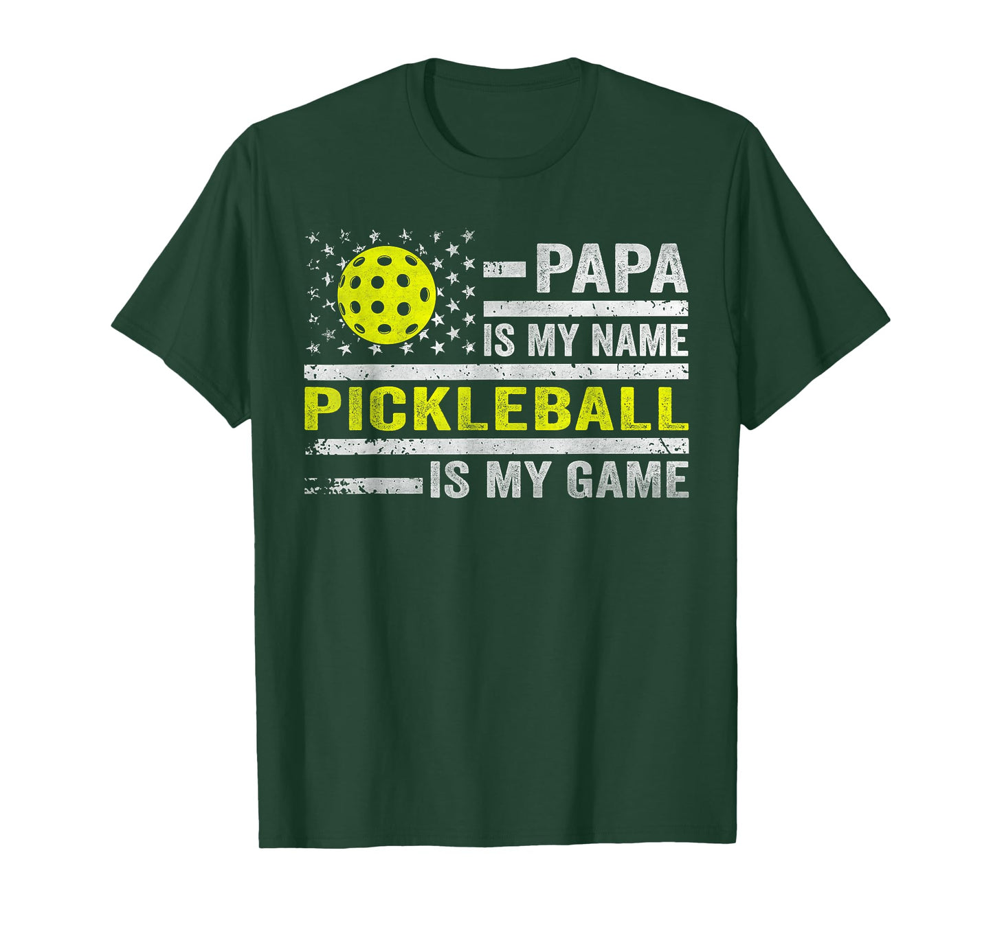 Papa Is My Name Pickleball Is My Game Funny Father's Day Men T-Shirt