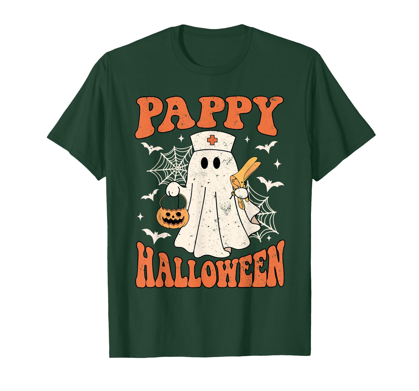 Cute Funny Boo Ghost Nurses Pappy Halloween OBGYN Speculum T-Shirt
