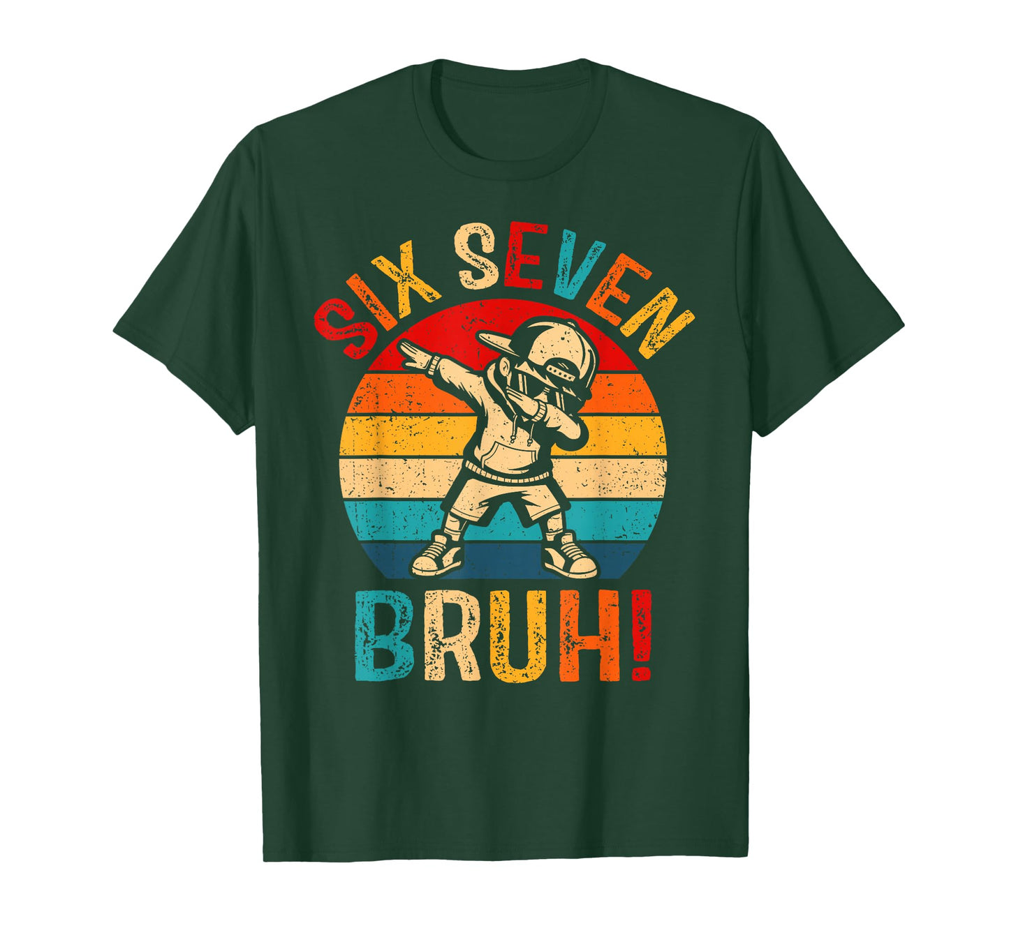 67 Meme 6 7 Numbers Boys Six Seven Bruh Dabbing Boy T-Shirt