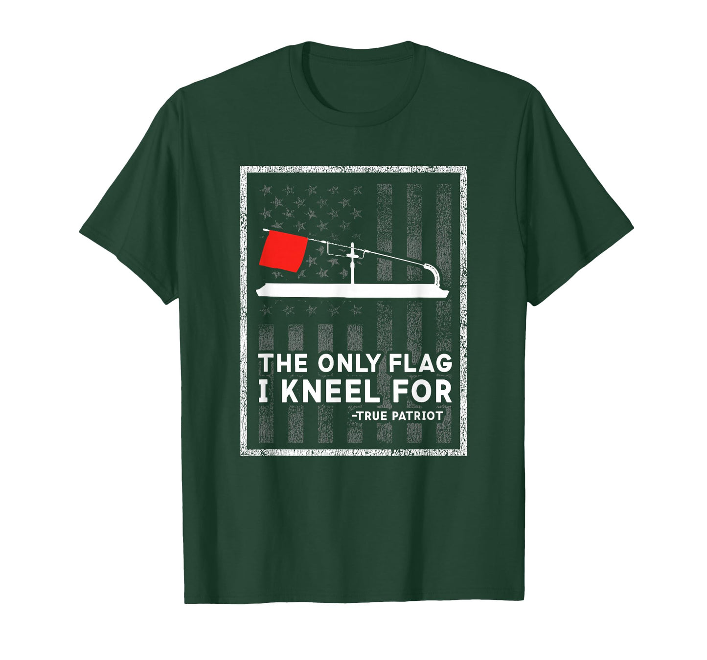 Ice Fishing Tip Up The Only Flag I Kneel for T-Shirt T-Shirt