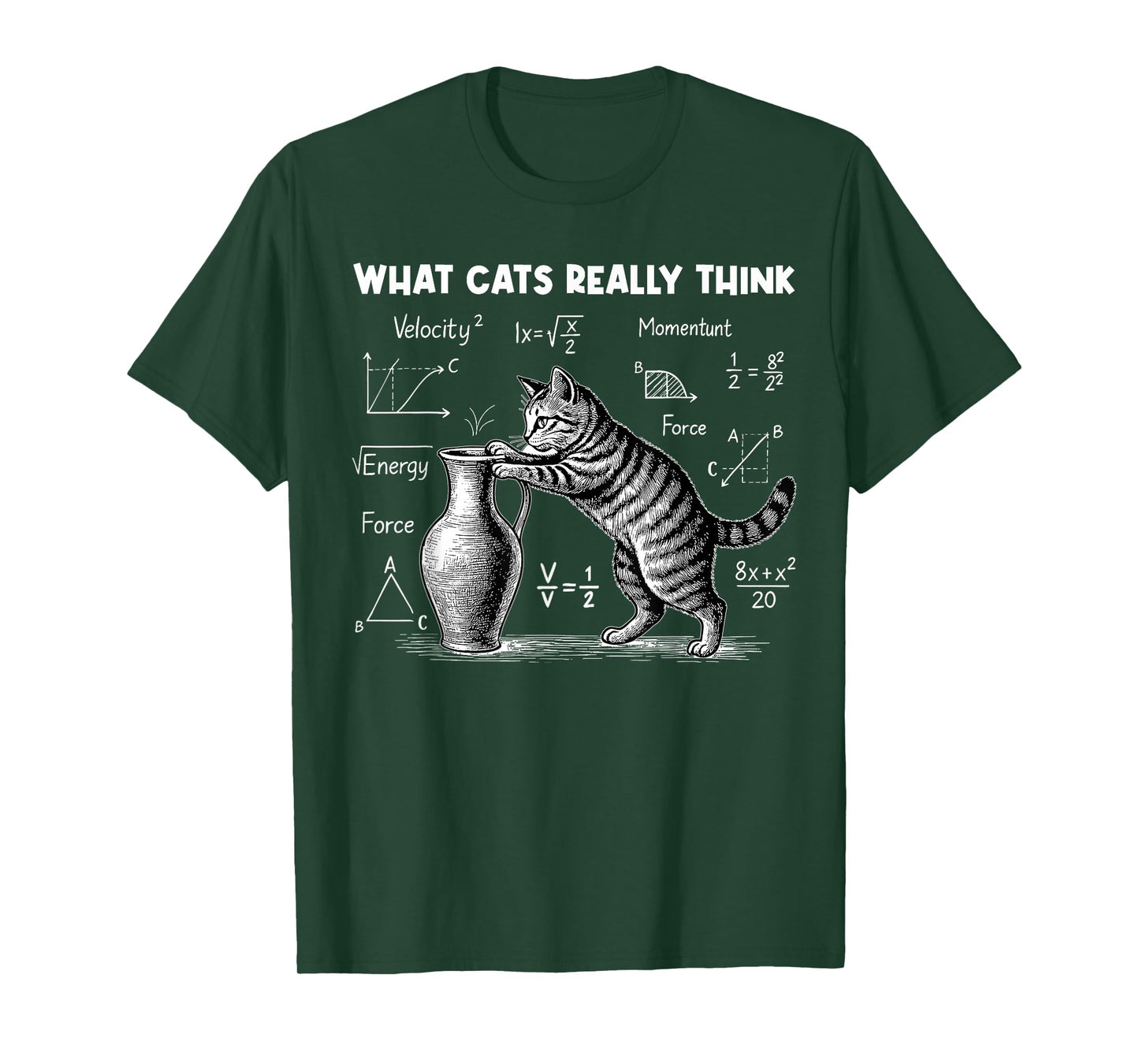 What Cats Really Think Funny Cat Physics Science Teacher T-Shirt