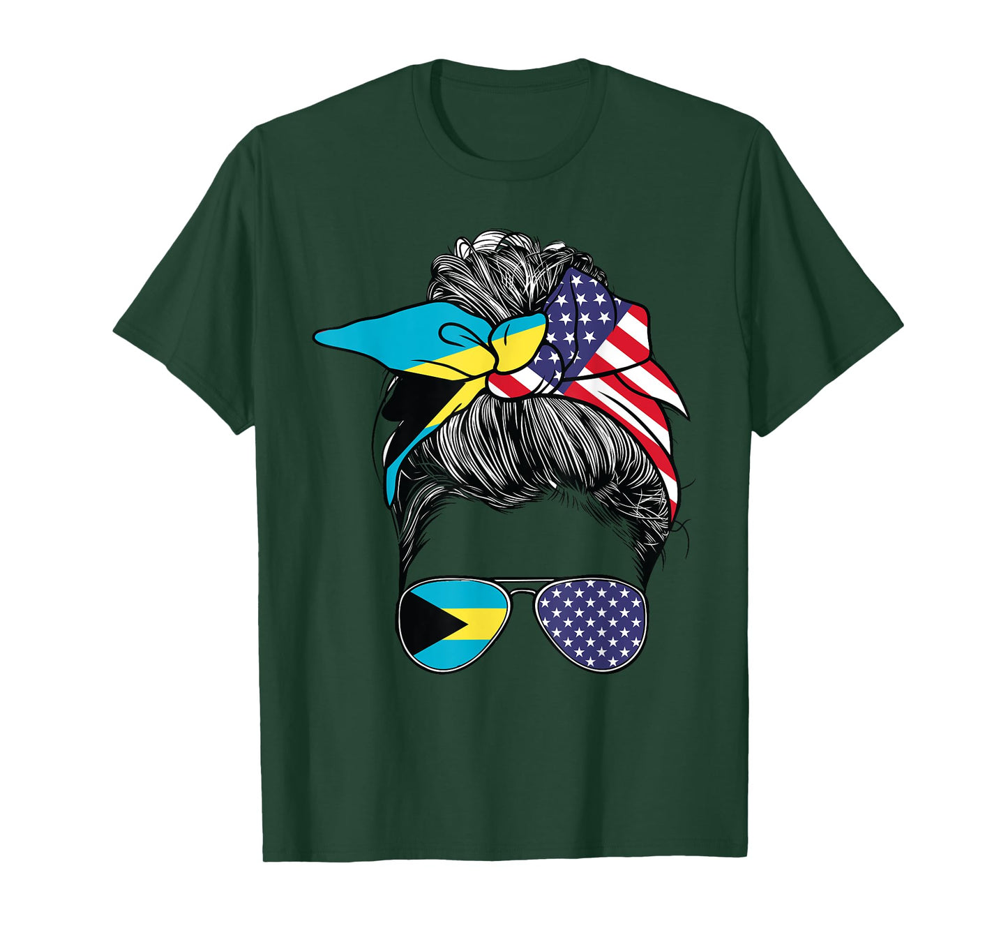 Bahamas Women Bahamian Flag American Heritage USA Bahamas T-Shirt