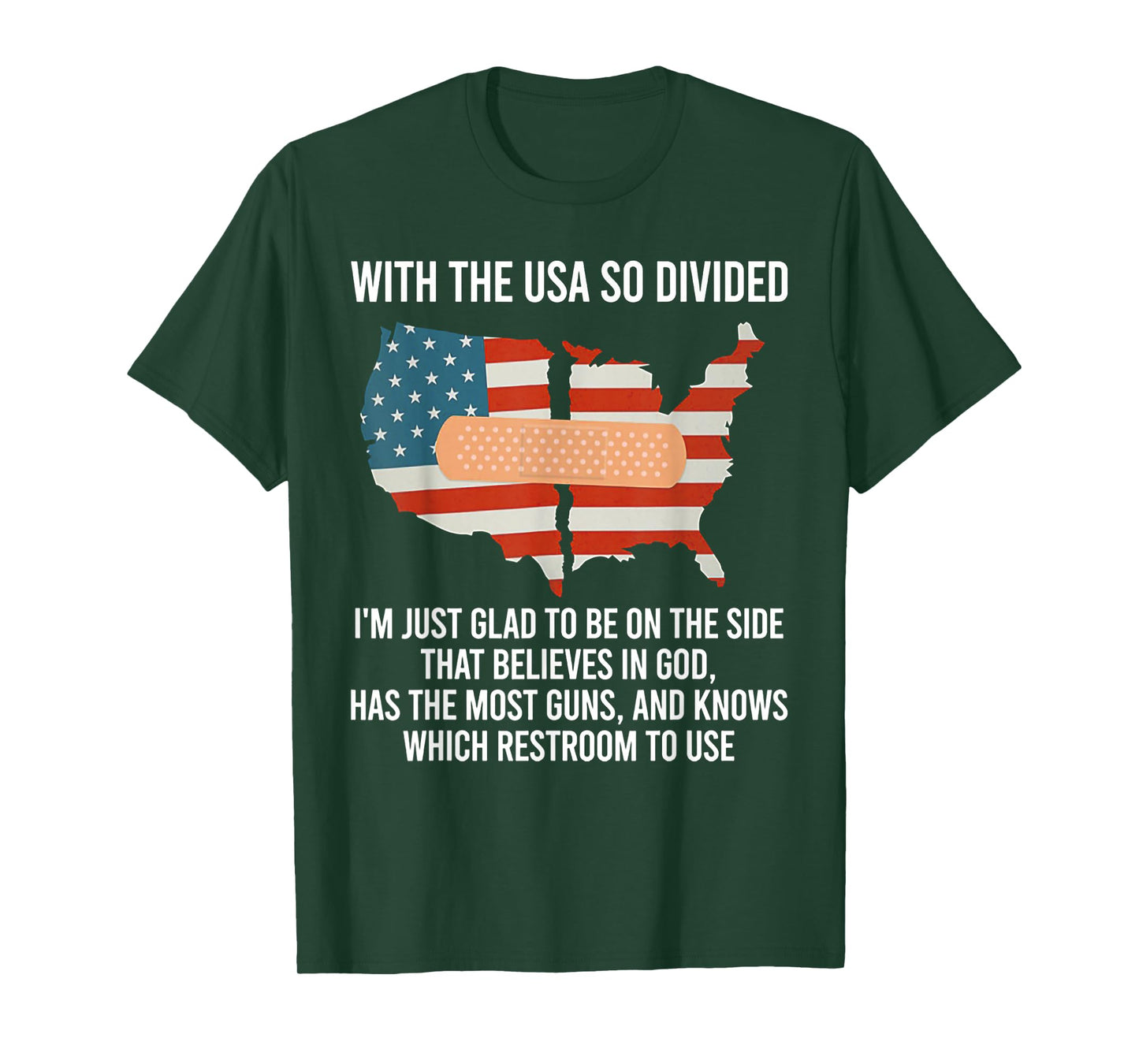 With The USA So Divided America Flag T-Shirt