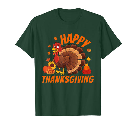 Happy Thanksgiving Turkey Family Dinner Funny Thanksgiving T-Shirt